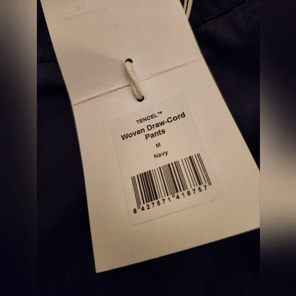 NWT Organic Basics Soft Touch Draw Cord Pants Navy Tencel Lagenlook M - Picture 6 of 7